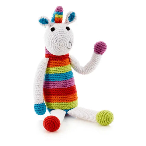 Yarn Rattle - White Unicorn