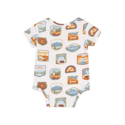 Onesie (Short Sleeve) - National Park Patches