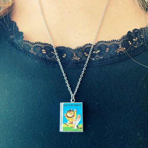 Necklace - Book Locket Where the Wild Things Are: Stainless Steel