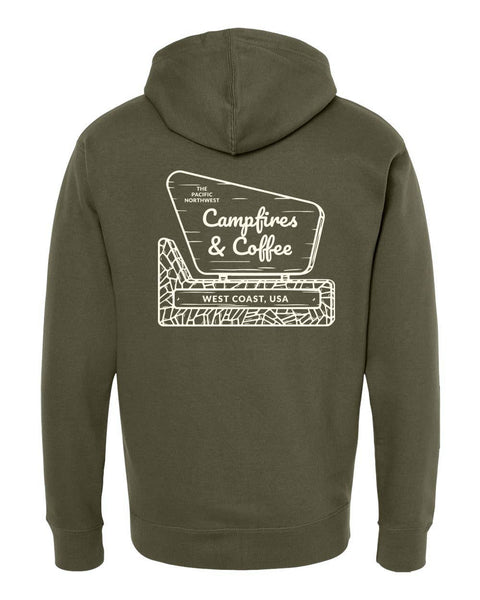 Sweatshirt (Full Zip) - Campfires & Coffee