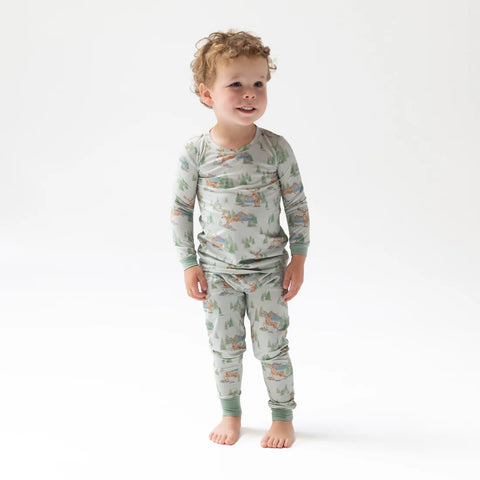 2 Piece Pajamas (Long Sleeve) - Buck Deer
