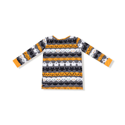 2 Piece Pajamas (Long Sleeve) - Halloween Paper Garland Glow in the Dark