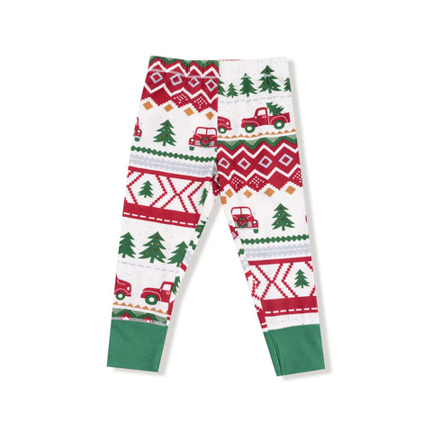 2 Piece Pajamas (Long Sleeve) - Red Truck Fair Isle