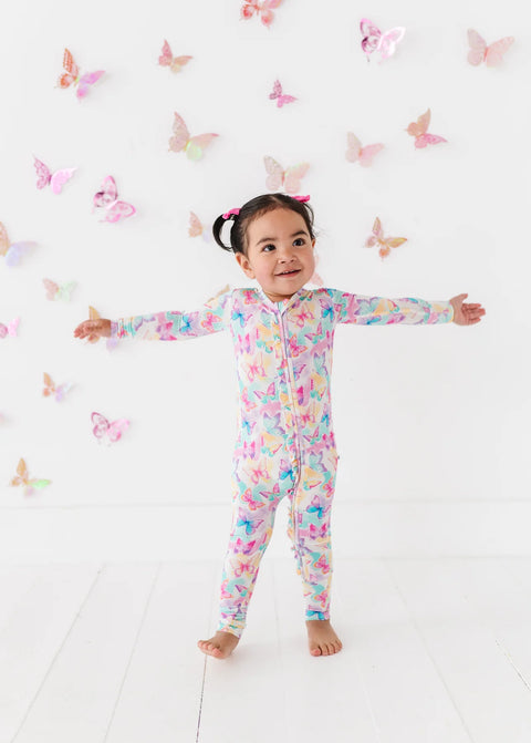 Ruffle Convertible Romper - Dahlia