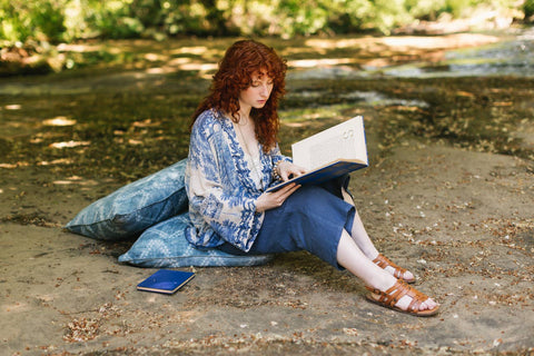 Pixie Duster Cropped Kimono - Let The Light In w/ Delft