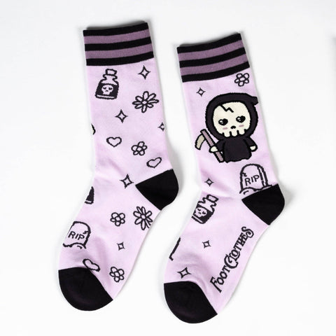 Crew Socks - Pastel Goth Grim Reaper