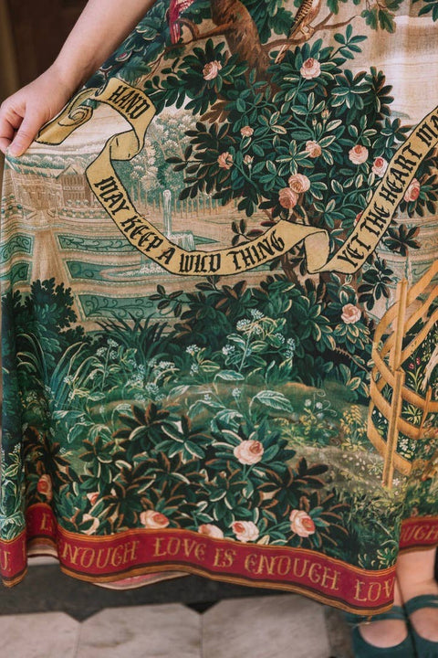 Bohéme Long Maxi Slip Dress - Wildheart with Unicorn & Castle