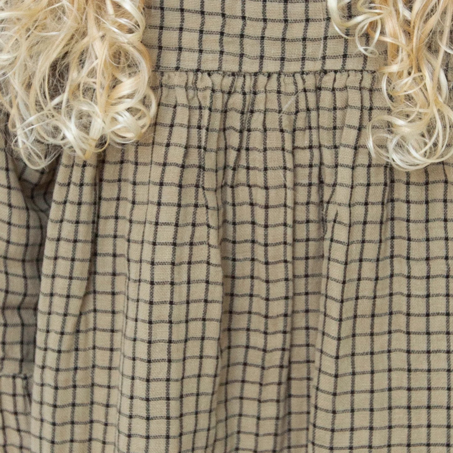 Last One - Size 12/18M: Bell Sleeve Dress & Leggings - Grid Gingham Slate Green