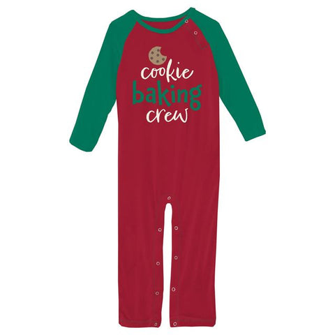 Raglan Romper - Crimson Cookie Baking Crew