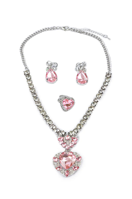 Dress Up - The Marilyn Jewelry Set (Pink/Silver)