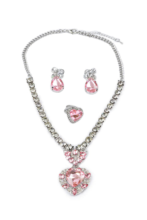 Dress Up - The Marilyn Jewelry Set (Pink/Silver)