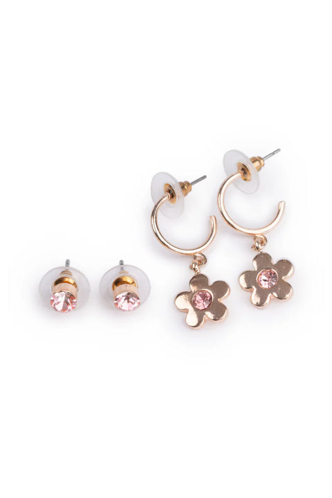 Jewelry (Kids) - Boutique Chic Bejeweled Blooms Earrings (2pc)