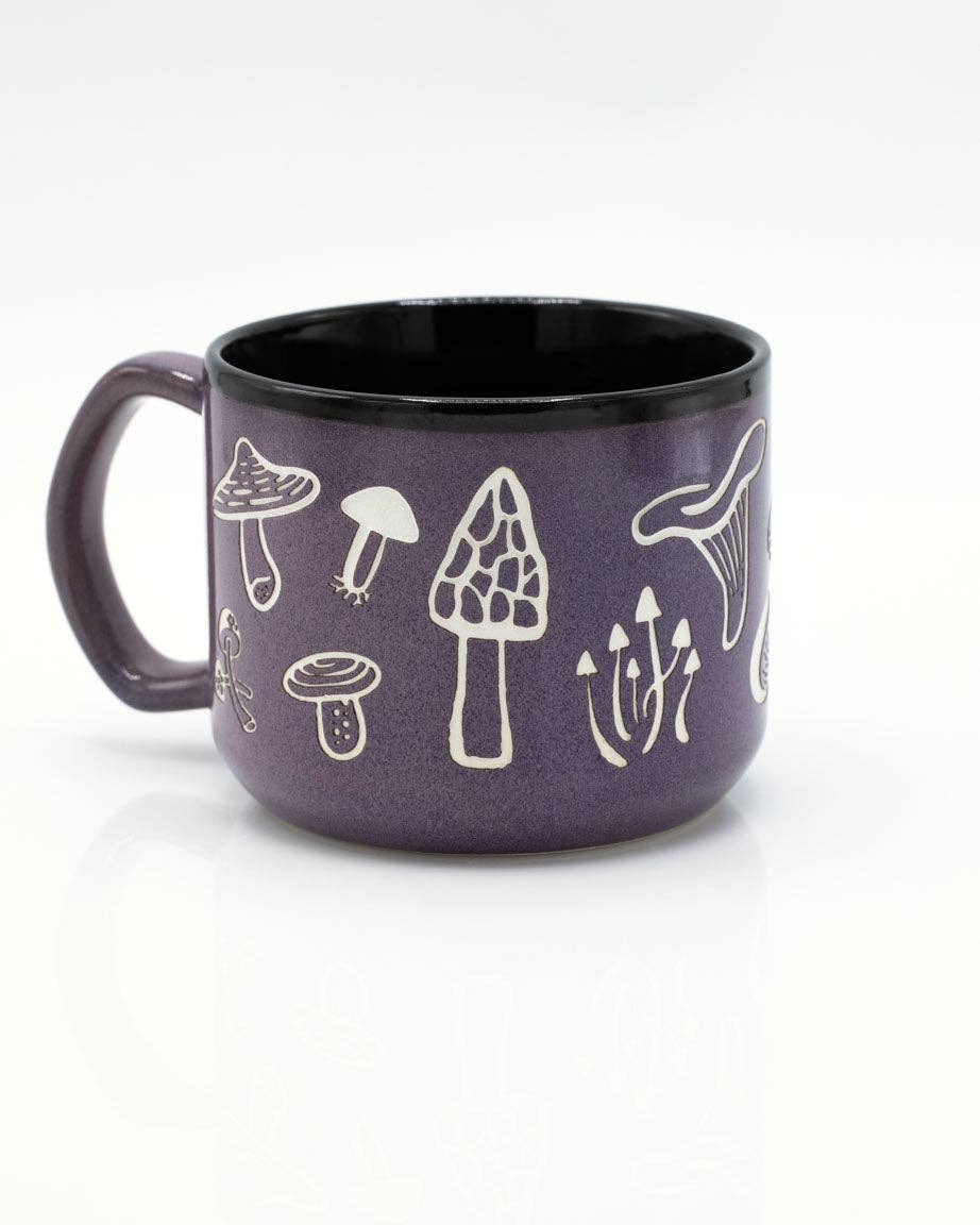 Mug - Fabulous Fungi Hand Carved Ceramic (15oz)