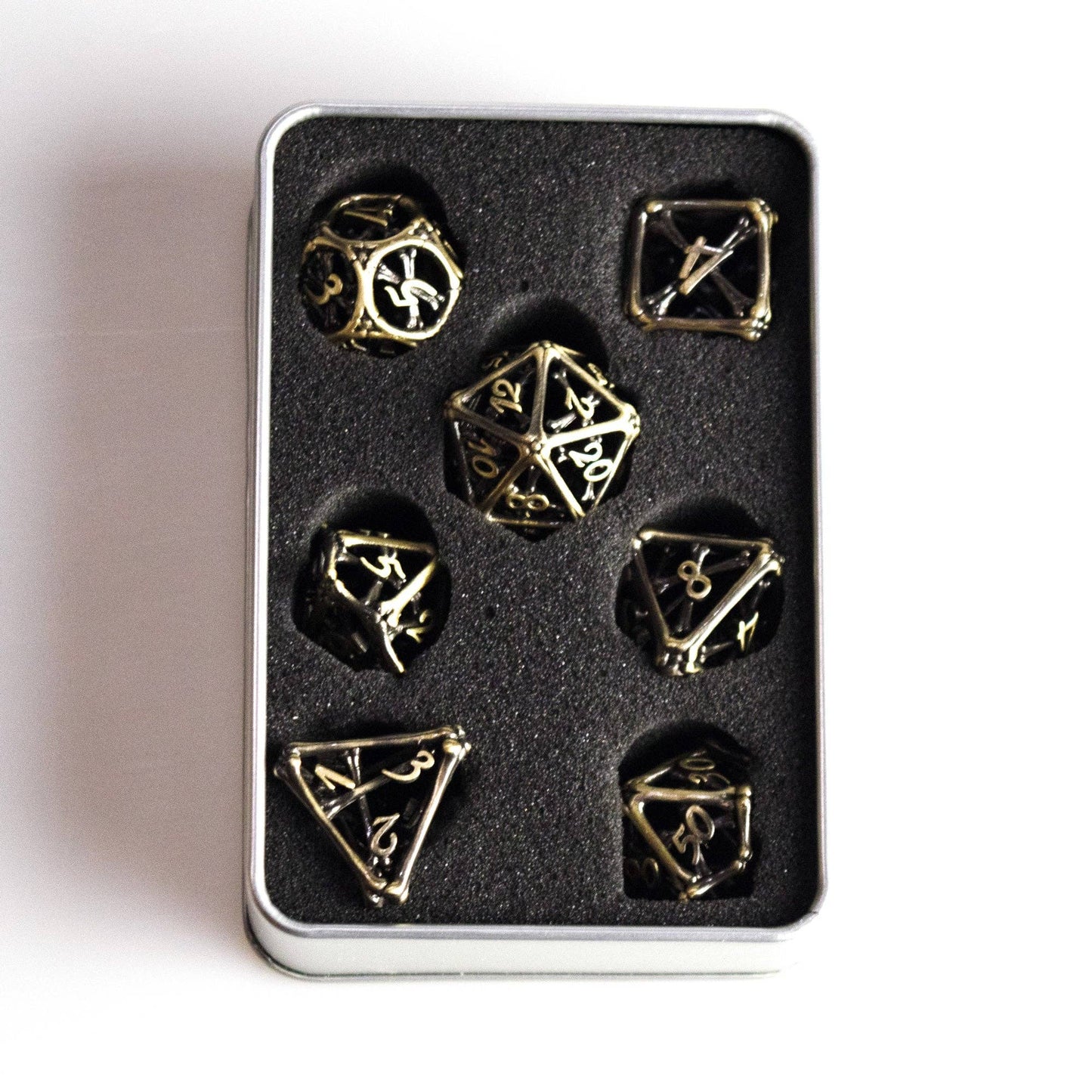 Dice Set - Hollow Bones Metal