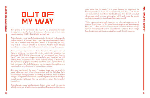 A Reading Journal - Main Character Energy