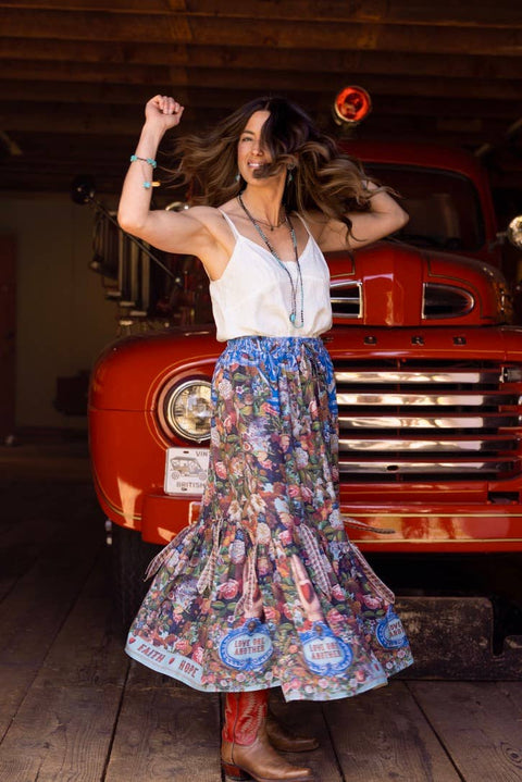 Atelier Skirt - Love Language with Floral Print