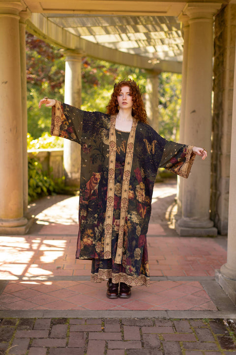 Opera Duster Robe - The Messenger with Joan of Arc & Florals