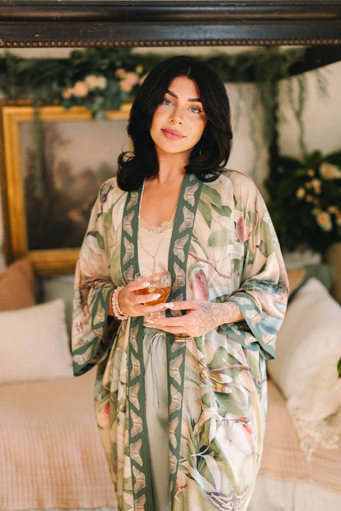 Opera Duster Kimono - Fleur De Soleil w/ Florals