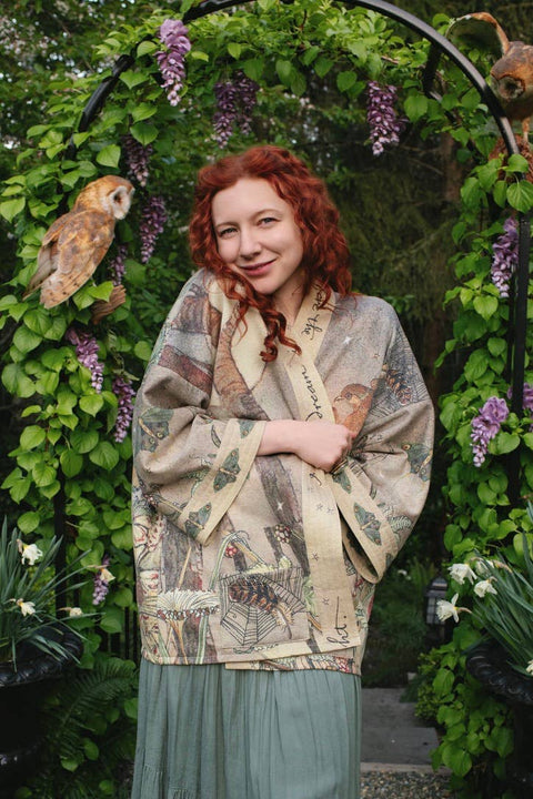 Fleece Cottage Cardigan Kimono Jacket - Lovelight