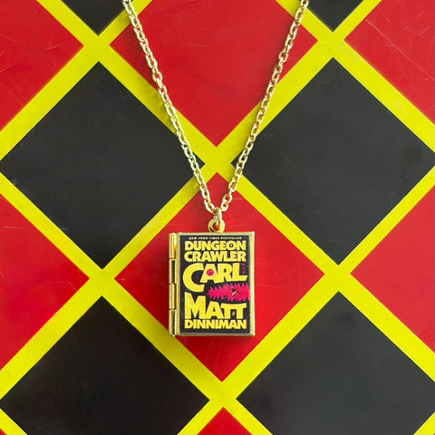Necklace - Book Locket: Dungeon Crawler Carl Brass