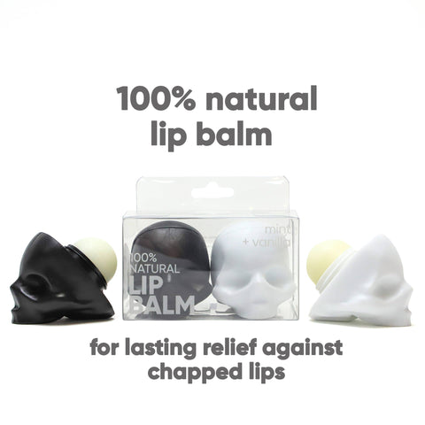 Lip Balm - 2 Pack Skull (Mint + Vanilla)