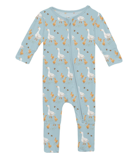 Convertible Coverall - Spring Sky Feeding Ducks