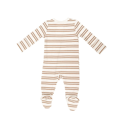 Footie (2 Way Zipper) - Cashew & Sugar Swizzle