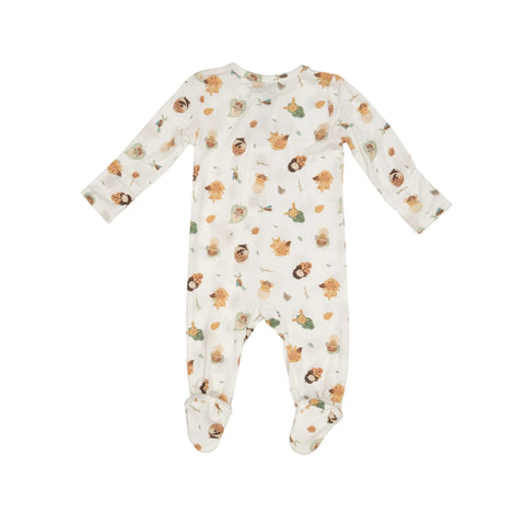 Footie (2 Way Zipper) - Woodland Swaddle Babies