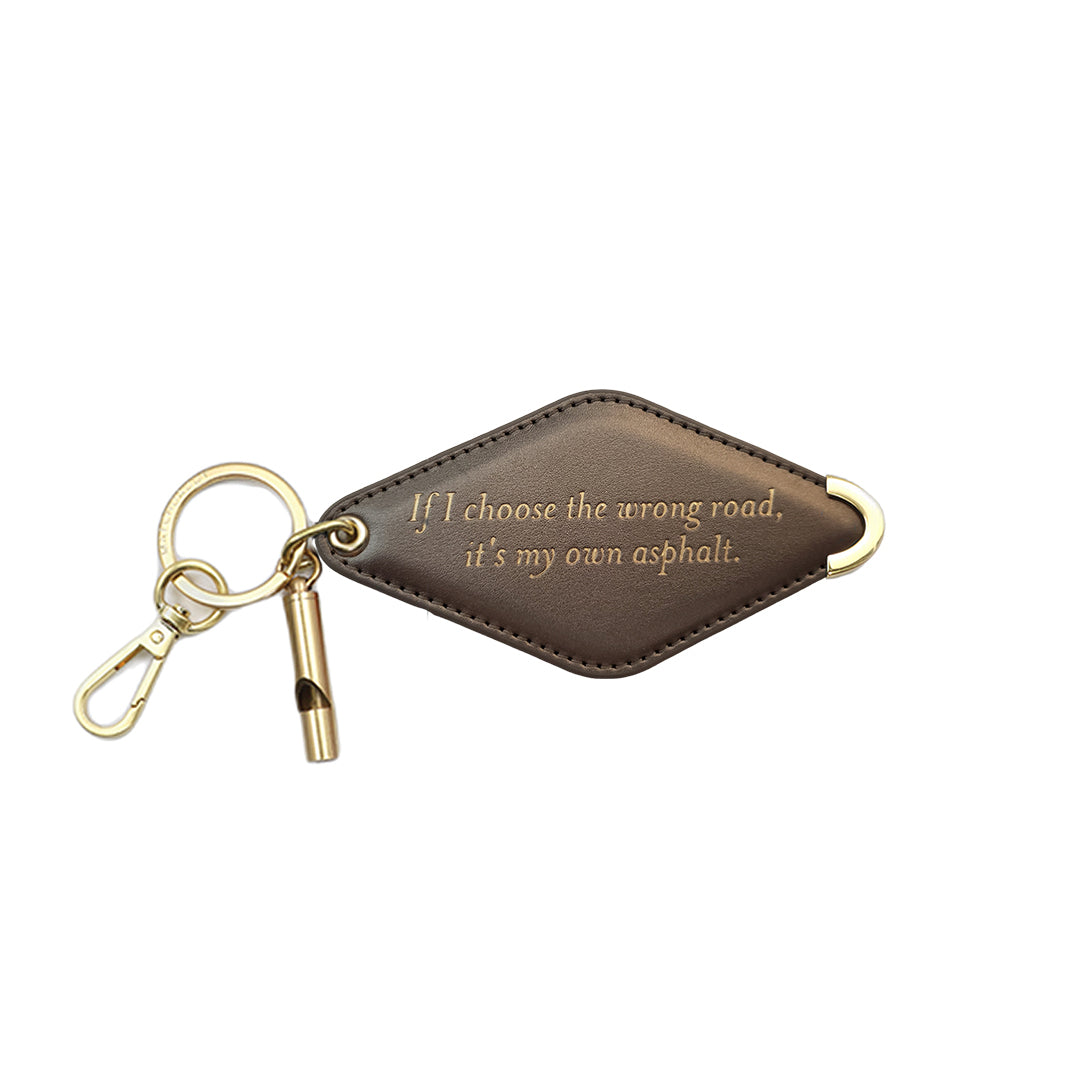 Keychain (Oversized Hotel Key Fob) - If I Choose The Wrong Road, It's My Own Asphalt.