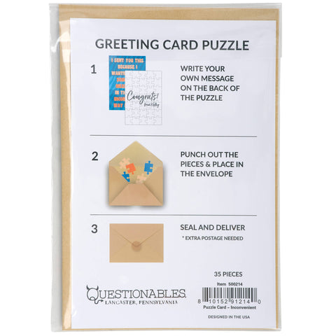 Greeting Card - Most Inconvenient Way Possible Puzzle