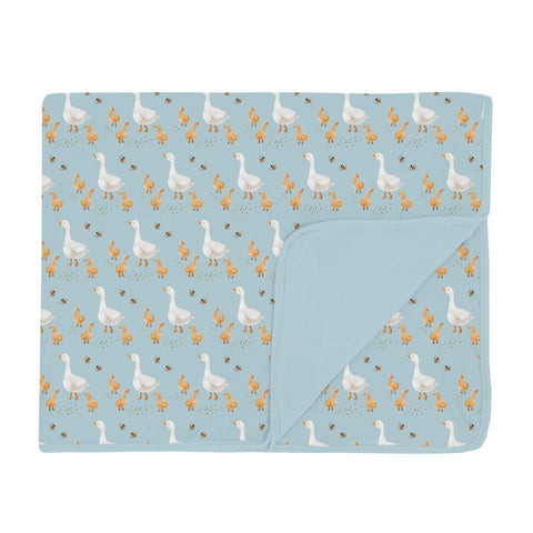 Toddler Blanket - Spring Sky Feeding Ducks