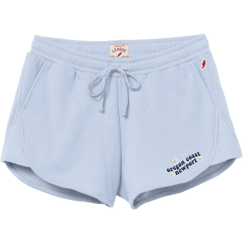 Shorts - Embroidered Oregon Coast Daisy (Cashmere Blue)