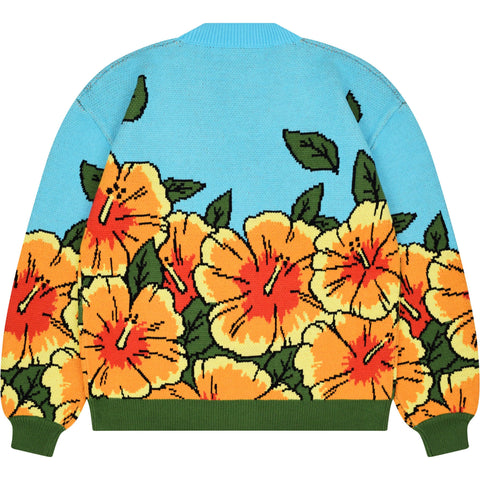 Cardigan - Orange Hibiscus