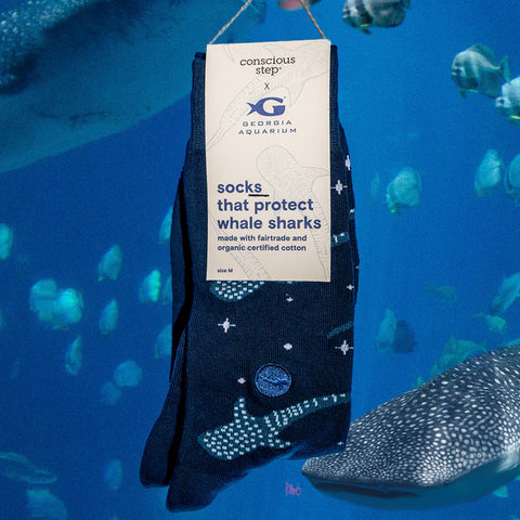 Socks that Protect Whale Sharks - Navy