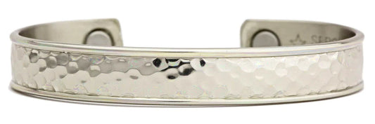 Copper Bracelet - Hammered Silver (233)