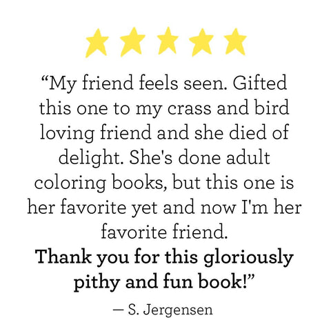 Adult Coloring Book - 30 Dirty Birdies