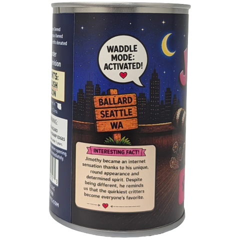 Canned Jimothy the Short Spined Raccoon Seattle Viral Hit: Regular Lid