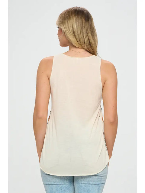 Tank Top - Yellow Mushroom Print