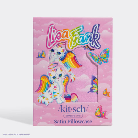 Standard Satin Pillowcase - Lisa Frank x Kitsch Angel Kitty™