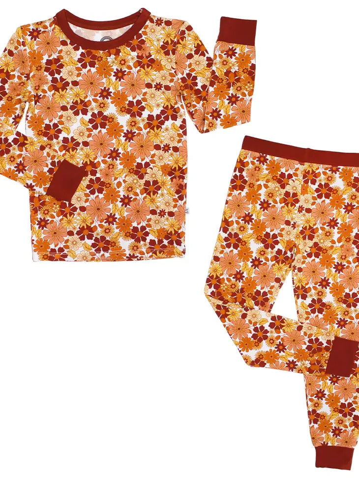 2 Piece Pajamas (Long Sleeve) - Fall Floral