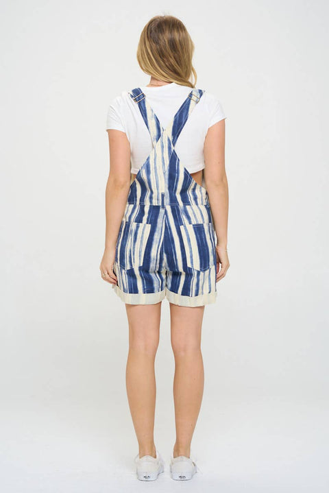 Shortalls - Seaside Stripe Blue