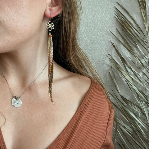 Earrings - Wildflower Set In Terracotta