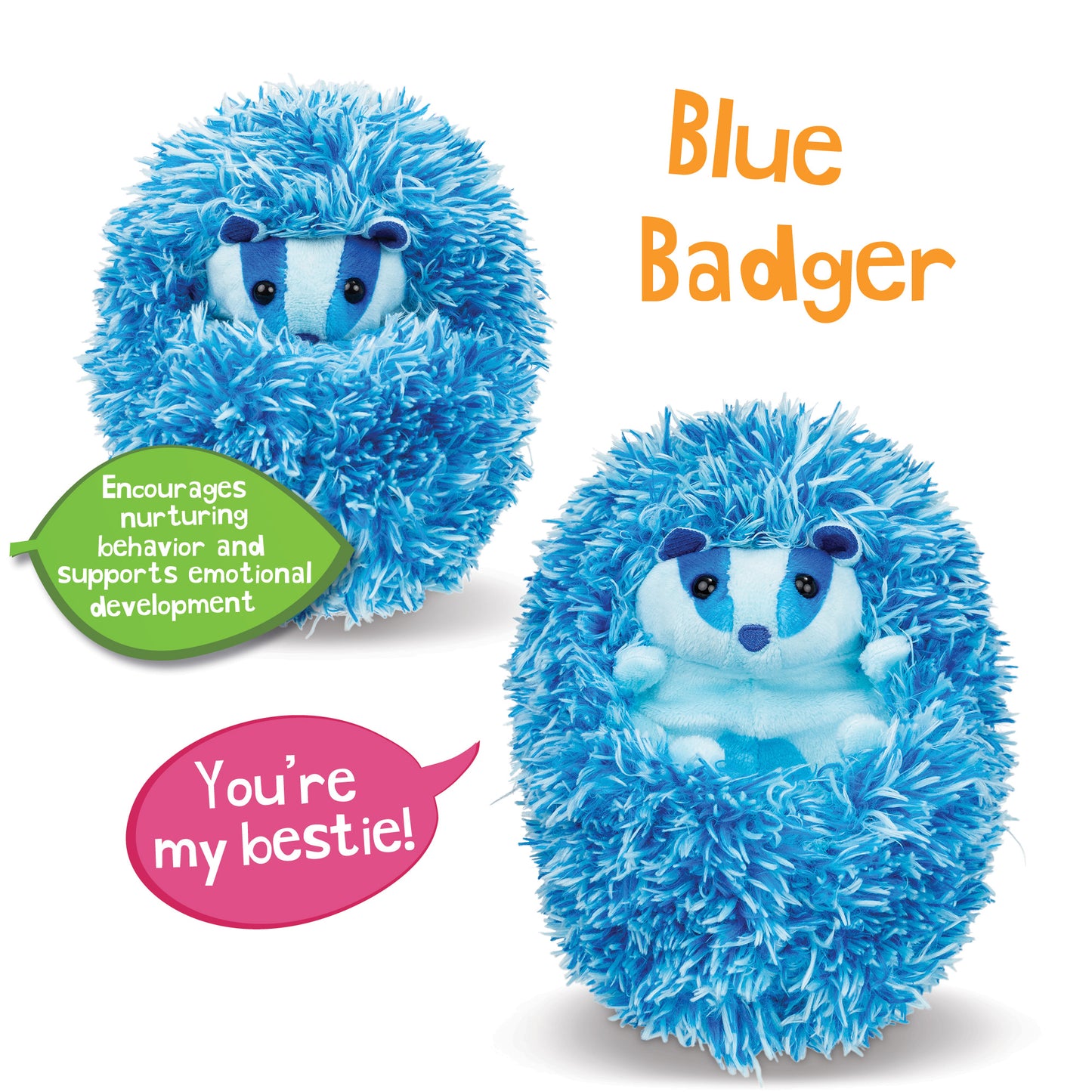 Toy - Curlimals Blue Badger