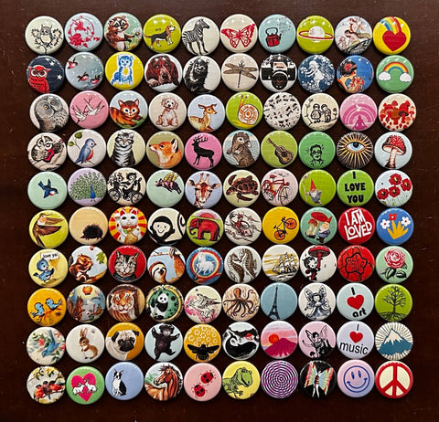 Button Girl - 1" inch Magnets (Assorted)