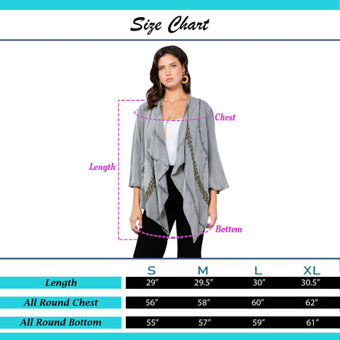 Kimono - Bohemian Elegance Stonewashed Rayon Gravel