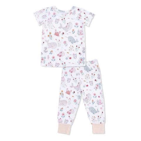 2 Piece Pajamas (Short Sleeve) - Garden Sea Creatures