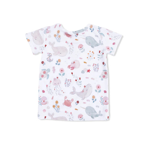 2 Piece Pajamas (Short Sleeve) - Garden Sea Creatures