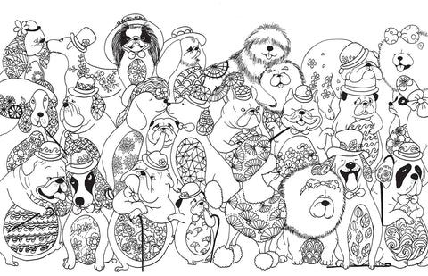 Coloring Book - A Million Dogs