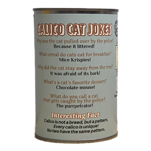 Stuffed Animal - Canned Calico Cat (Standard Lid)