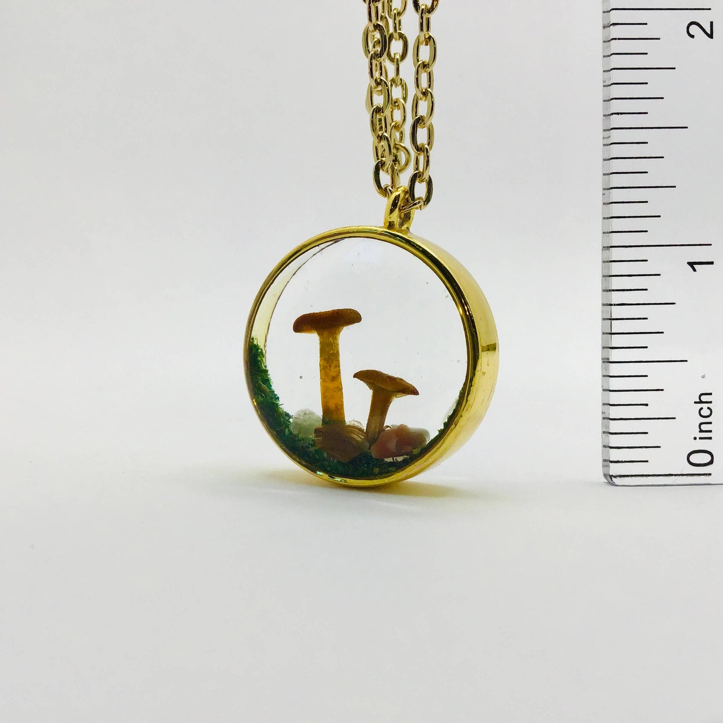 Curiosity Charm Necklace - Real Mushroom Gold # 4234